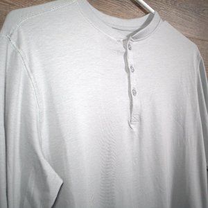William Rast Silver 3 Button Henley Men's Small